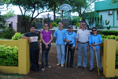 Marcos; Alessandra; Paulo; Seu Luiz; Ramão e Tânia durante os trabalhos do TCC/Karolyn no Santuário de Nossa Senhora dos Navegantes  (Cais do Porto)